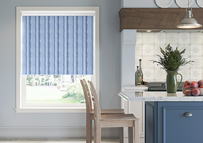 Waterfall Stripe, Royal - Roller Blind - Image 3